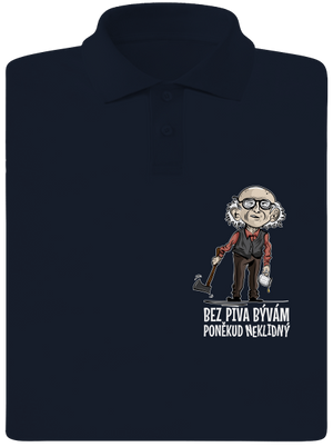 Neklidný bez piva pánska polokošeľa Navy Mal