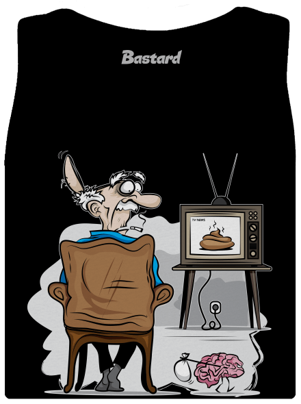 TV News dámske tielko klasické Black