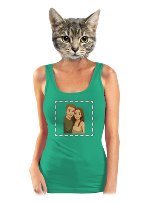 Ghibli efekt z vlastnej fotky dámske tielko klasické Mint Mal