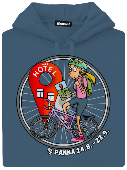 Cyklistický horoskop: Panna dámska mikina klokanka Denim