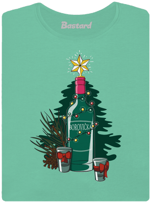 Vianočná borovička dámske tričko prémium Mint Mal