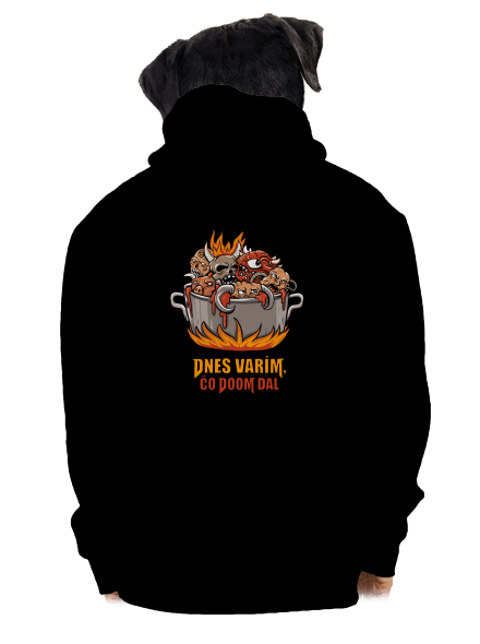 Čo Doom dal pánska mikina na zips Black