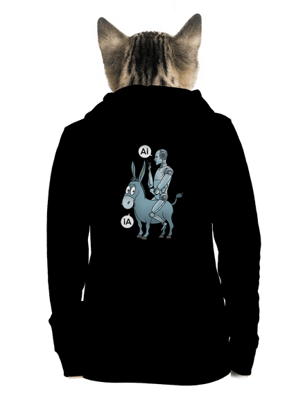 Somár a AI dámska mikina na zips Black