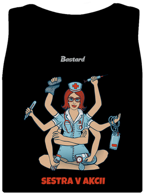 Sestra v akcii dámske tielko klasické Black