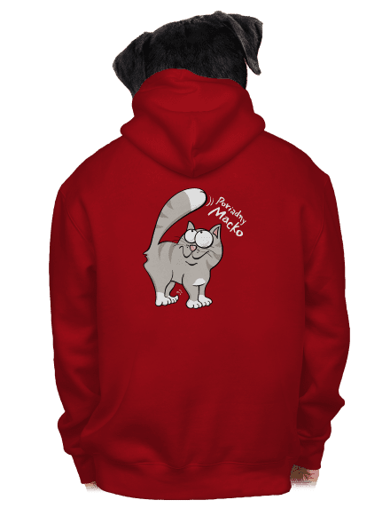 Macko a Micka pánska mikina na zips Red