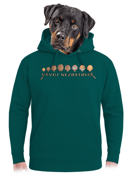 Vývoj nezastavíš unisex mikina premium Emerald Green
