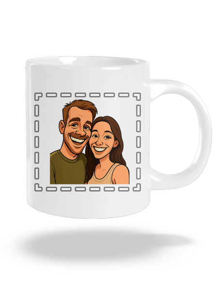 Karikatúra z vlastnej fotky veľký hrnček White