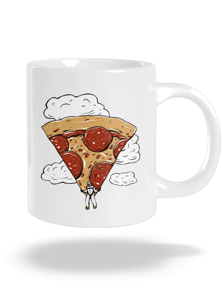 Pizzašutista veľký hrnček White