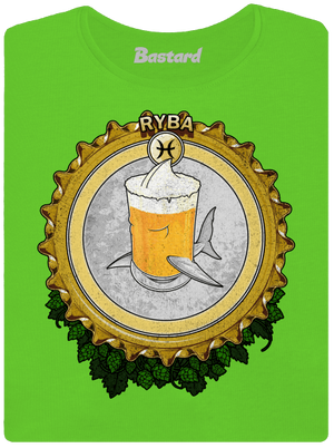 Pivný horoskop: Ryba dámske tričko Apple Green