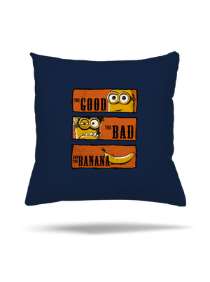 Hodný zlý a banán vankúš Dark Navy