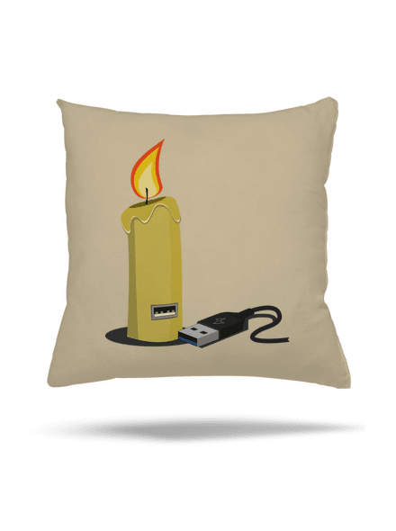 USB sviečka vankúš Beige