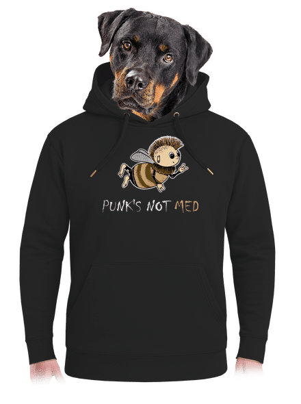 Punks Not Med unisex mikina premium Dark Black