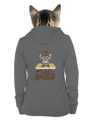 BurChuck dámska mikina na zips Steel Gray