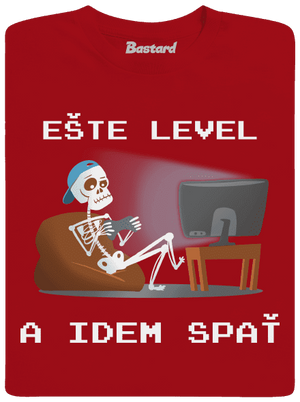 Ešte level pánske dlhý rukáv Red