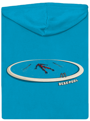 Dead in pool dámska mikina na zips Blue Atol