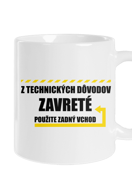 Zadný vchod klasický hrnček White