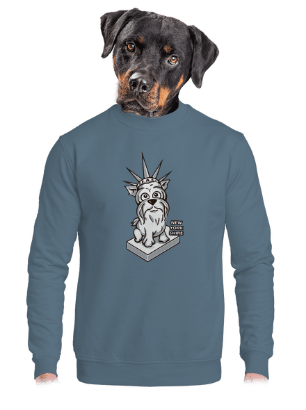 New Yorkshire unisex mikina bez kapucne Nordic Blue