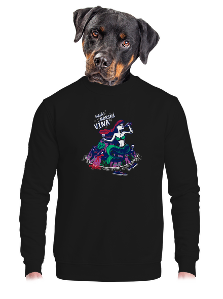 Malá mořská vína unisex mikina bez kapucne Black