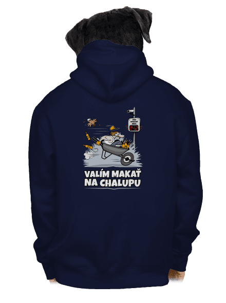 Valím na chalupu pánska mikina na zips Navy