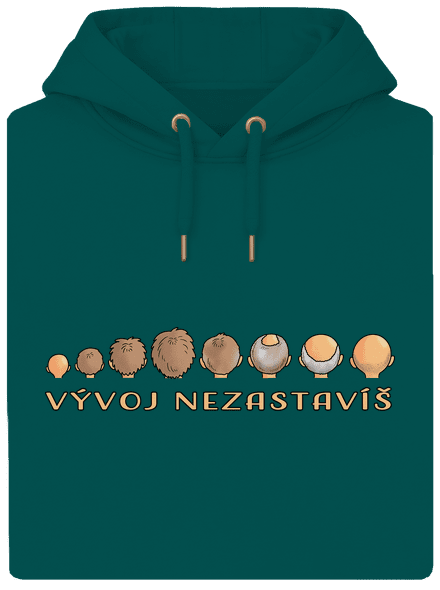 Vývoj nezastavíš unisex mikina premium Emerald Green