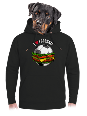 Foodball unisex mikina premium Dark Black