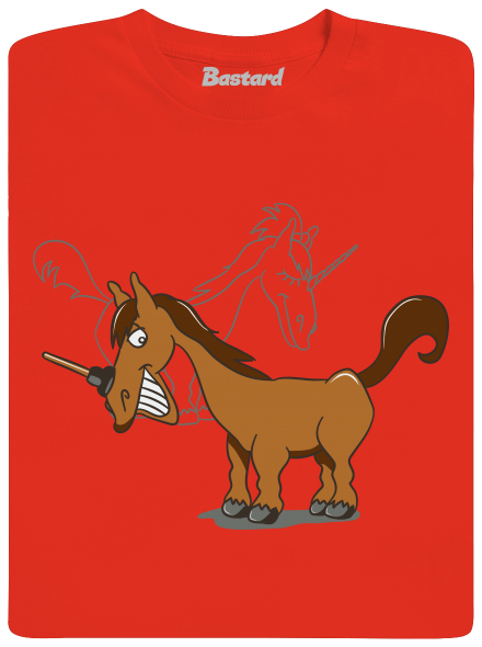 Jednorožec pánske tričko Fiery Red