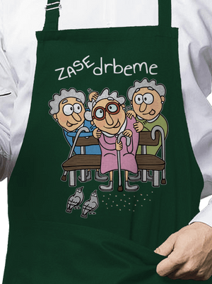 Zase drbeme zástera Bottle Green