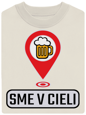 Sme v cieli unisex mikina bez kapucne Off White