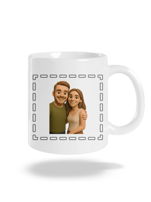 3D plastelína z vlastnej fotky klasický hrnček White