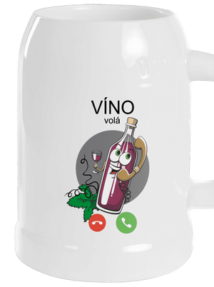 Červené víno volá polliter White