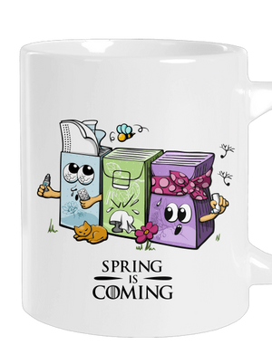 Spring is coming veľký hrnček White