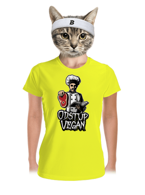 Odstup vegane dámske športové tričko Neon Yellow