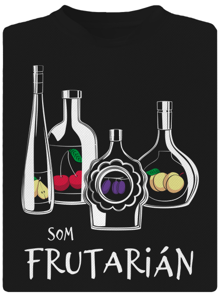Frutarián pánske športové tričko Black