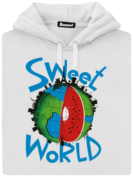 Sweet World dámska mikina klokanka White