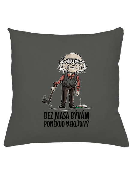 Neklidný bez masa vankúš Gray Pol