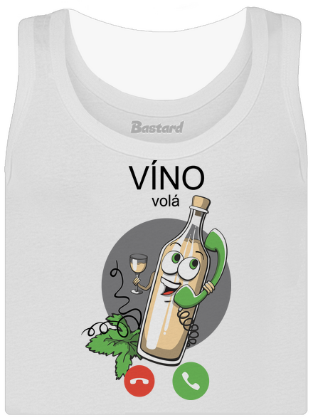 Biele víno volá dámske tielko klasické White