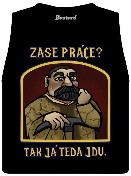 Zase práce? dámske tielko voľné Black