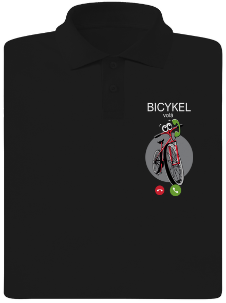 Bicykel volá pánska polokošeľa Black