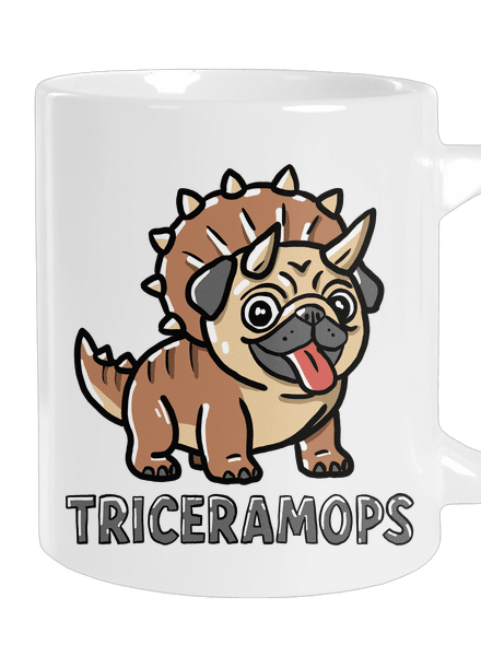 Triceramops veľký hrnček White