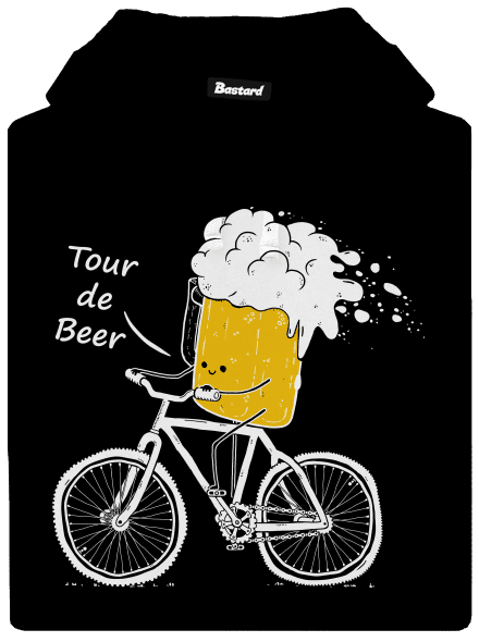 Tour de beer dámska mikina klokanka Black