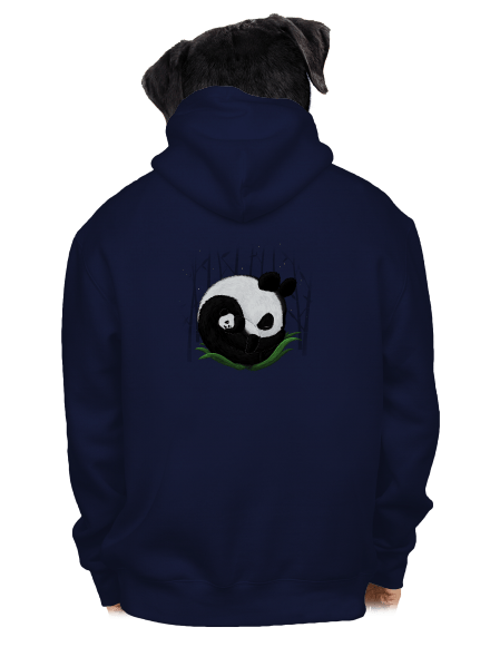 Dve spiace pandy pánska mikina na zips Navy