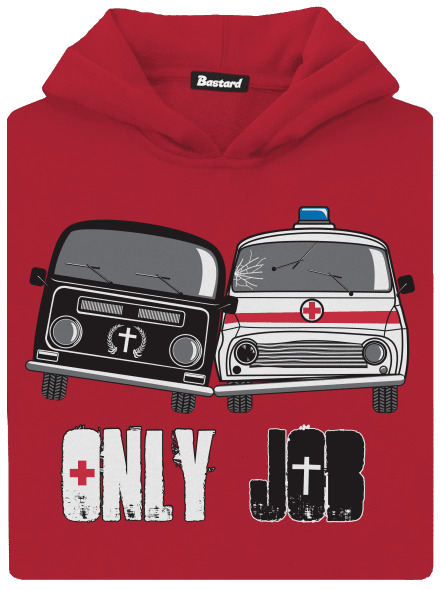 Konkurencia detská mikina klokanka Fire Red