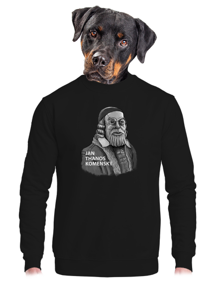 Jan Thanos Komenský unisex mikina bez kapucne Black