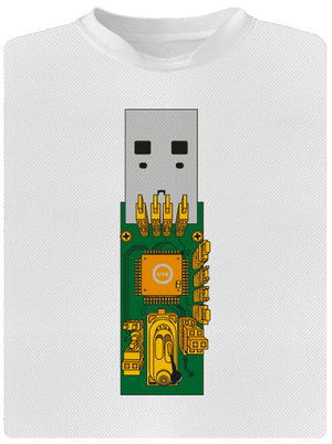 USB city pánske športové tričko White