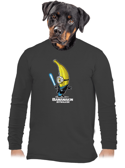 Bananakin Skywalker pánske dlhý rukáv Dark Grey