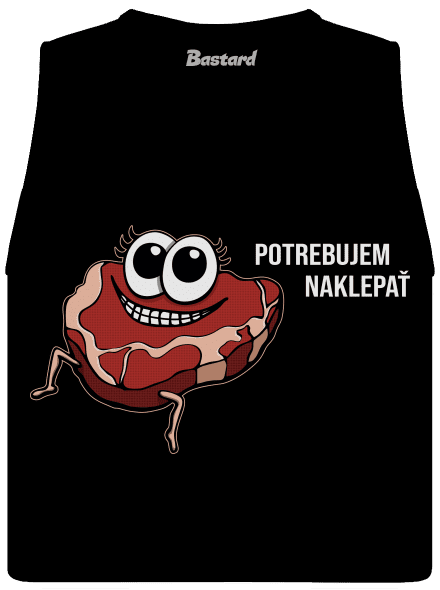 Chceš naklepať? dámske tielko voľné Black