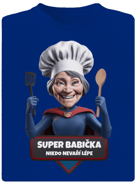 Super babička pánske športové tričko Royal Blue Mal