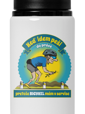 Závislosť na bicykli flaša na vodu White