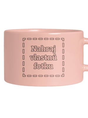 Vlastná potlač hrnček makronka Pink Macaron