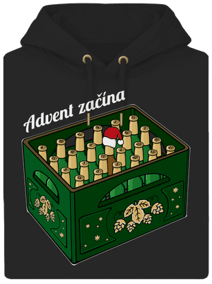 Advent začína unisex mikina premium Dark Black